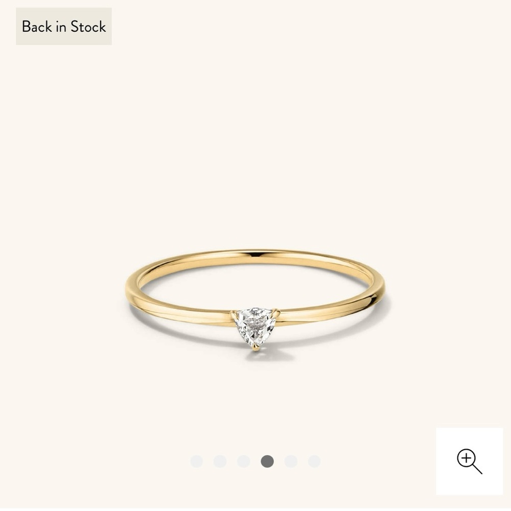 Gemstone Trillion Stacker Ring